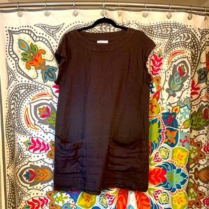 Awesome tunic top/dress. Rich dark brown